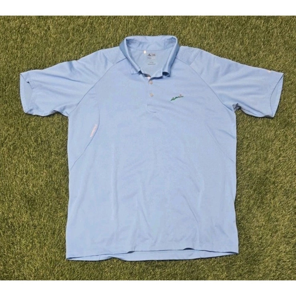 Adidas Climacool Golf Polo Shirt Mens Large Light Blue Short Sleeve Embroidered - Picture 3 of 6